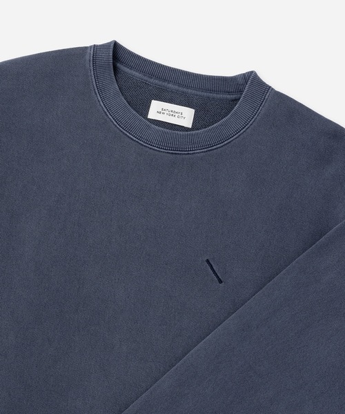 Saturdays NYC（サタデーズ ニューヨークシティ ）の「Bowery Underline Sweatshirt（スウェット・メンズ・チャコールグレー/キナリ/ネイビー・L/M/S）」の9枚目の写真