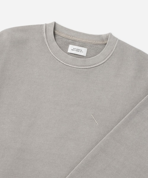 Saturdays NYC（サタデーズ ニューヨークシティ ）の「Bowery Underline Sweatshirt（スウェット・メンズ・チャコールグレー/キナリ/ネイビー・L/M/S）」の8枚目の写真