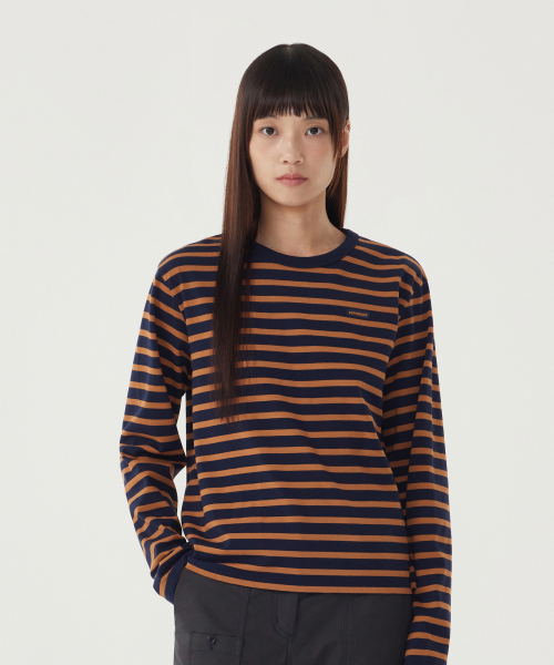 COVERNAT WOMAN(カバーナットウーマン)の「ウィメンズストライプロングスリーブダークネイビー(Tシャツ/カットソー・レディース・その他・WM/WS)」の1枚目の写真