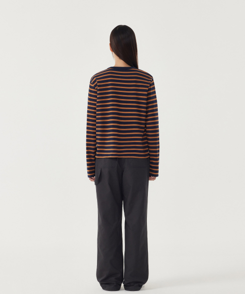 COVERNAT WOMAN(カバーナットウーマン)の「ウィメンズストライプロングスリーブダークネイビー(Tシャツ/カットソー・レディース・その他・WM/WS)」の6枚目の写真