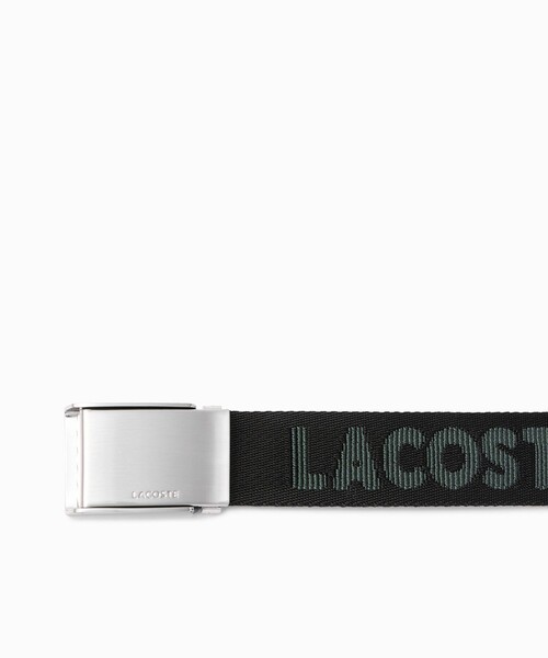 LACOSTE（ラコステ）の「ネームジャカードスライドバックルベルト（ベルト・メンズ・ベージュ/ブラック・FREE）」の3枚目の写真