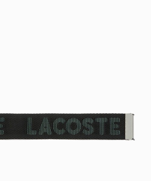 LACOSTE（ラコステ）の「ネームジャカードスライドバックルベルト（ベルト・メンズ・ベージュ/ブラック・FREE）」の4枚目の写真