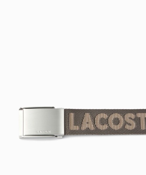 LACOSTE（ラコステ）の「ネームジャカードスライドバックルベルト（ベルト・メンズ・ベージュ/ブラック・FREE）」の6枚目の写真