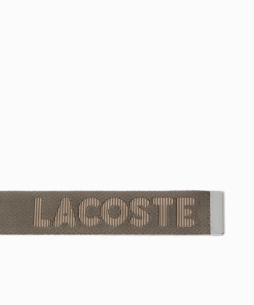LACOSTE（ラコステ）の「ネームジャカードスライドバックルベルト（ベルト・メンズ・ベージュ/ブラック・FREE）」の7枚目の写真
