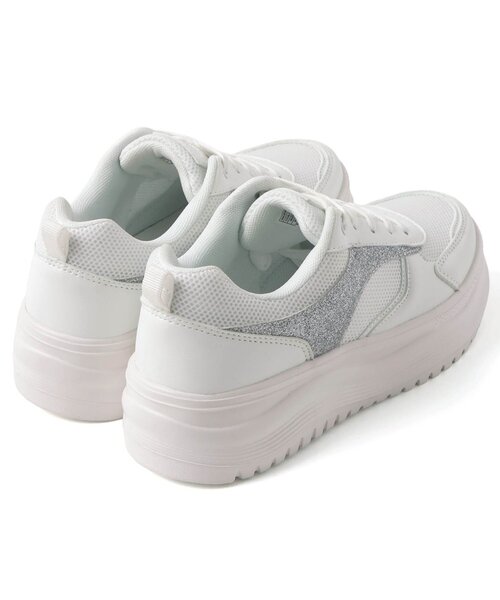 algy（アルジー）の「軽量厚底スニーカー（スニーカー・キッズ・シルバー/ブラック/オフホワイト・24/23/22/21/20）」の6枚目の写真