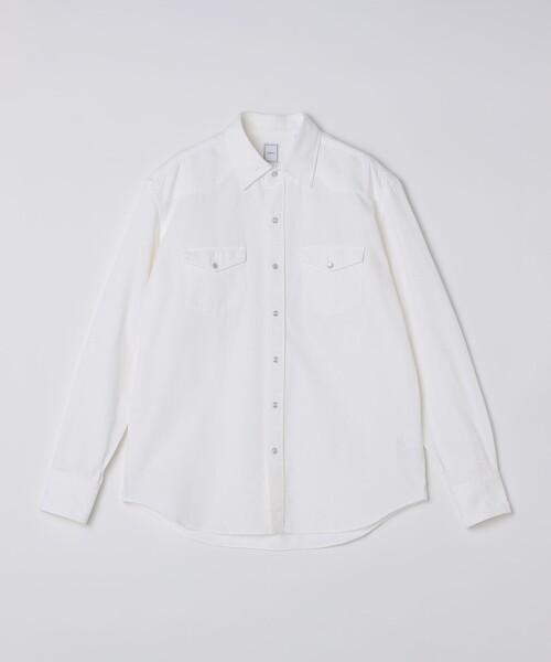 SHIPS(シップス)の「SHIPS: ウォッシュド ホワイト デニム ウエスタン シャツ(シャツ/ブラウス・メンズ・ホワイト・SMALL/MEDIUM/LARGE/X-LARGE)」の8枚目の写真