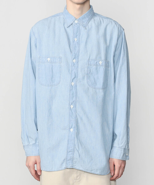 orSlow(オアスロウ)の「orSlow | シャンブレー ワークシャツ MEN(シャツ/ブラウス・メンズ・ブルー系その他・4/3)」の13枚目の写真