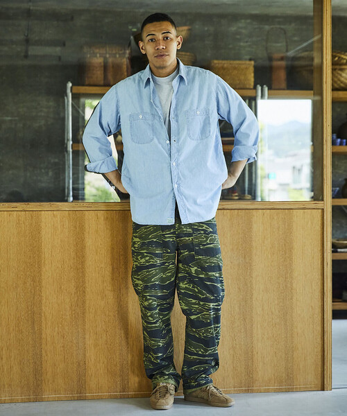 orSlow（オアスロウ）の「orSlow | シャンブレー ワークシャツ MEN（シャツ/ブラウス・メンズ・ブルー系その他・4/3）」の3枚目の写真