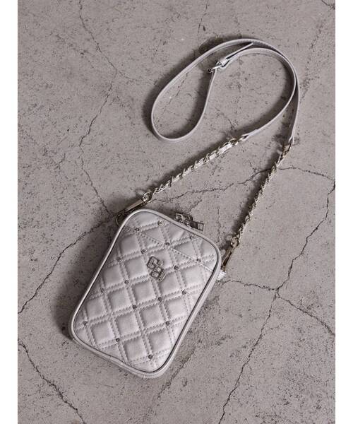 GYDA（ジェイダ）の「GG bijou quiltingミニショルダーBAG（ショルダーバッグ・レディース・ピンク/シルバー/ライトブルー/オフホワイト/ブラック・FREE）」の5枚目の写真