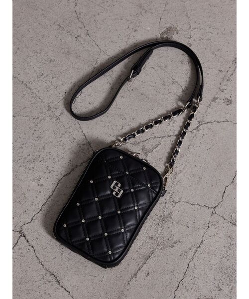 GYDA（ジェイダ）の「GG bijou quiltingミニショルダーBAG（ショルダーバッグ・レディース・ピンク/シルバー/ライトブルー/オフホワイト/ブラック・FREE）」の2枚目の写真