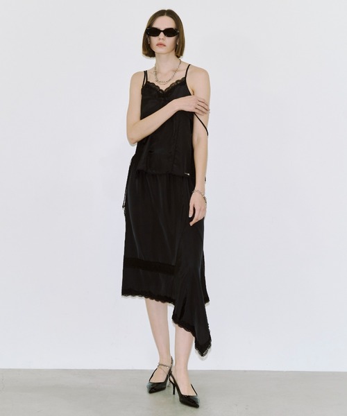 JOSE MOON（ジョゼムーン）の「CROSS OVER LACE SKIRT/クロスオーバーレーススカート（スカート・レディース・イエロー系その他/ブラック/ホワイト・FREE）」の22枚目の写真