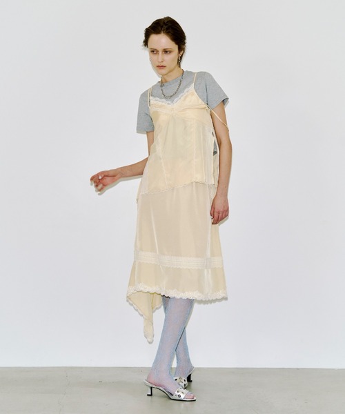 JOSE MOON（ジョゼムーン）の「CROSS OVER LACE SKIRT/クロスオーバーレーススカート（スカート・レディース・イエロー系その他/ブラック/ホワイト・FREE）」の10枚目の写真