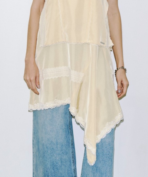 JOSE MOON（ジョゼムーン）の「CROSS OVER LACE SKIRT/クロスオーバーレーススカート（スカート・レディース・イエロー系その他/ブラック/ホワイト・FREE）」の11枚目の写真