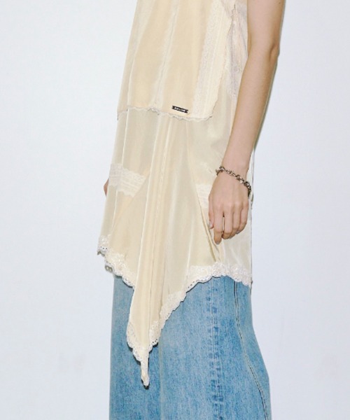 JOSE MOON（ジョゼムーン）の「CROSS OVER LACE SKIRT/クロスオーバーレーススカート（スカート・レディース・イエロー系その他/ブラック/ホワイト・FREE）」の12枚目の写真