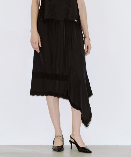 JOSE MOON（ジョゼムーン）の「CROSS OVER LACE SKIRT/クロスオーバーレーススカート（スカート・レディース・イエロー系その他/ブラック/ホワイト・FREE）」の19枚目の写真