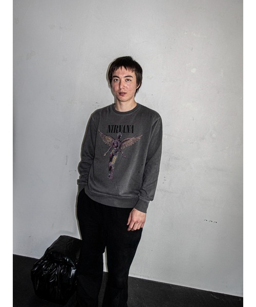 THRIFTY LOOK(スリフティールック)の「THRIFTY LOOK スリフティルック / PIGMENT"NIRVANA"CREW SWEAT(スウェット・メンズ・ブラック・X-LARGE/MEDIUM/LARGE)」の9枚目の写真