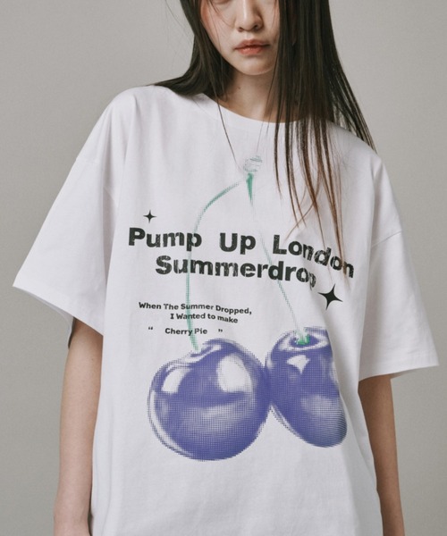 Vini（ヴィニ）の「ブルーチェリー半袖Tシャツ（Tシャツ/カットソー・レディース・ブラック/ピンク/ホワイト/グレー・SMALL/MEDIUM/LARGE）」の8枚目の写真