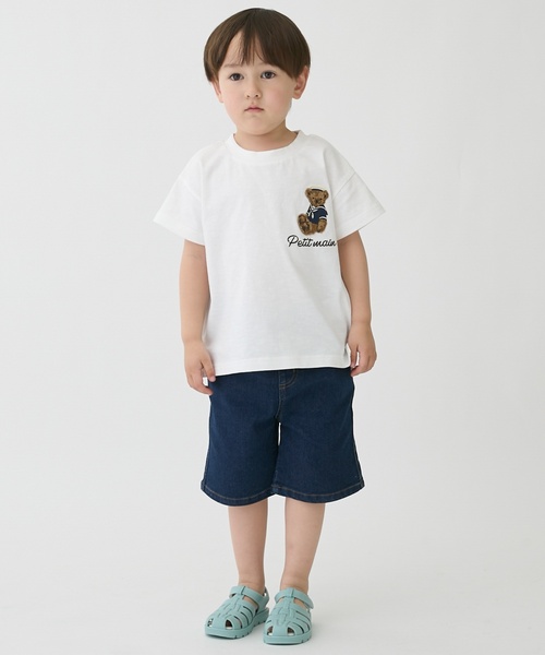 petit main(プティマイン)の「ペインタ-ハーフパンツ(その他パンツ・キッズ・ネイビー/キナリ/ブルー・100cm/90cm/110cm/120cm/130cm/80cm)」の2枚目の写真