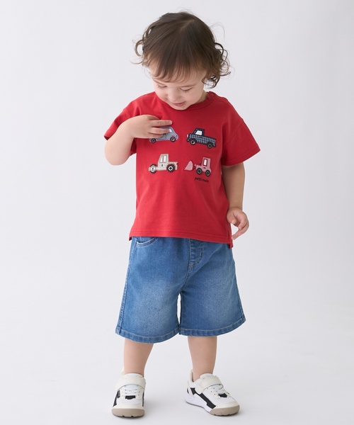 petit main(プティマイン)の「ペインタ-ハーフパンツ(その他パンツ・キッズ・ネイビー/キナリ/ブルー・100cm/90cm/110cm/120cm/130cm/80cm)」の3枚目の写真