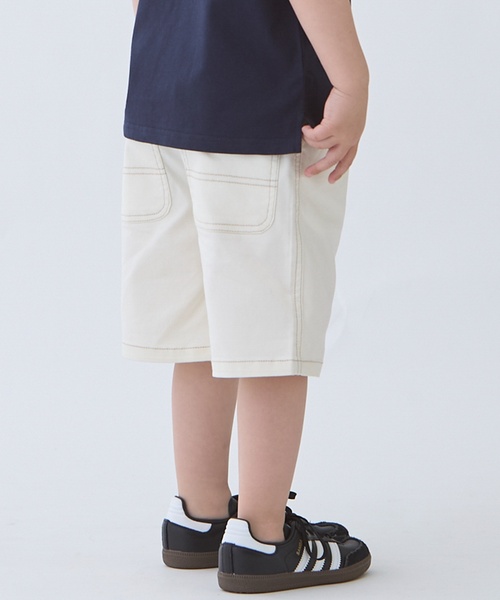 petit main(プティマイン)の「ペインタ-ハーフパンツ(その他パンツ・キッズ・ネイビー/キナリ/ブルー・100cm/90cm/110cm/120cm/130cm/80cm)」の4枚目の写真