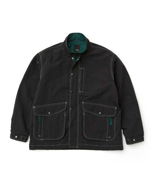 WMC(ダブリューエムシー)の「コントラストハンティングジャケット_BLACK(ミリタリージャケット・メンズ・ブラック・L/M/XL)」の1枚目の写真