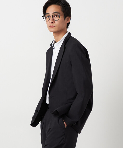 COMME CA ISM（コムサイズム）の「【セットアップ対応】【ウォッシャブル】リネンライクポリエステル テーラードジャケット（テーラードジャケット・メンズ・カーキ/ブラック/ネイビー・SMALL/LARGE/MEDIUM）」の7枚目の写真