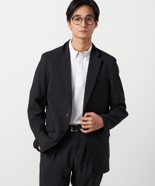 COMME CA ISM（コムサイズム）の「【セットアップ対応】【ウォッシャブル】リネンライクポリエステル テーラードジャケット（テーラードジャケット・メンズ・カーキ/ブラック/ネイビー・SMALL/LARGE/MEDIUM）」の9枚目の写真