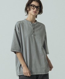 SLICK | 【SLICK/スリック】Pigment Dye Henley Neck T-Shirt/ピグメントダイ ヘンリーネックTシャツ(Tシャツ/カットソー)