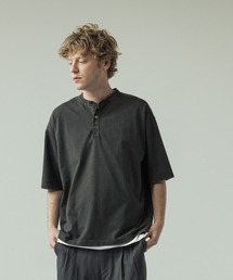 SLICK | 【SLICK/スリック】Pigment Dye Henley Neck T-Shirt/ピグメントダイ ヘンリーネックTシャツ(Tシャツ/カットソー)