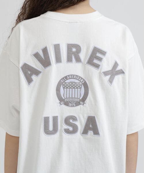 AVIREX(アヴィレックス)の「《WEB&DEPOT限定》VARSITY SS T-SHIRT(Tシャツ/カットソー・レディース・ブラック/レッド系その他4/ホワイト/ピンク・F)」の21枚目の写真
