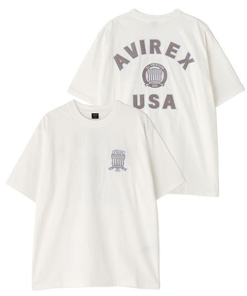 AVIREX(アヴィレックス)の「《WEB&DEPOT限定》VARSITY SS T-SHIRT(Tシャツ/カットソー・レディース・ブラック/レッド系その他4/ホワイト/ピンク・F)」の22枚目の写真