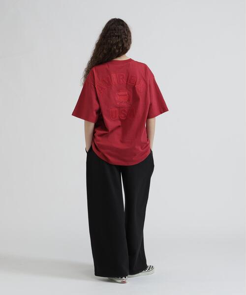AVIREX(アヴィレックス)の「《WEB&DEPOT限定》VARSITY SS T-SHIRT(Tシャツ/カットソー・レディース・ブラック/レッド系その他4/ホワイト/ピンク・F)」の6枚目の写真
