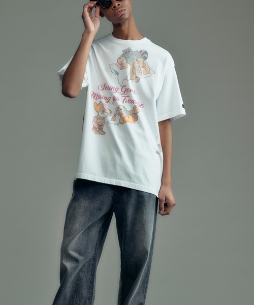 ADAM PATEK（アダムパテック）の「【ADAMPATEK/アダムパテック】Snow White and the Seven Dwarfs multiT 白雪姫プリントTEE（Tシャツ/カットソー・レディース・ホワイト/ブラック・1/2）」の6枚目の写真