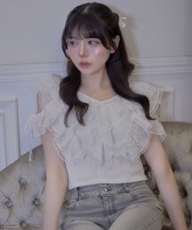 【Belle Charme】Elegant Frill Lace Tops