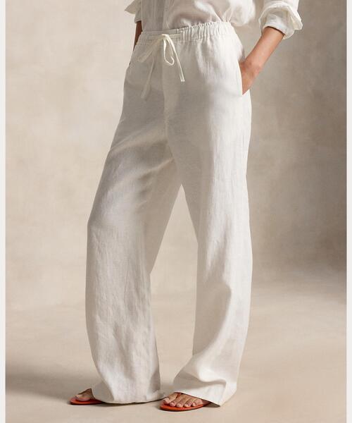 POLO RALPH LAUREN（ポロ ラルフ ローレン）の「リネン ドローストリング パンツ（その他パンツ・レディース・ホワイト・S/M/L/XXS/XS）」の5枚目の写真