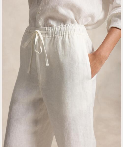 POLO RALPH LAUREN（ポロ ラルフ ローレン）の「リネン ドローストリング パンツ（その他パンツ・レディース・ホワイト・S/M/L/XXS/XS）」の7枚目の写真