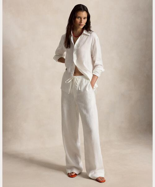 POLO RALPH LAUREN（ポロ ラルフ ローレン）の「リネン ドローストリング パンツ（その他パンツ・レディース・ホワイト・S/M/L/XXS/XS）」の8枚目の写真