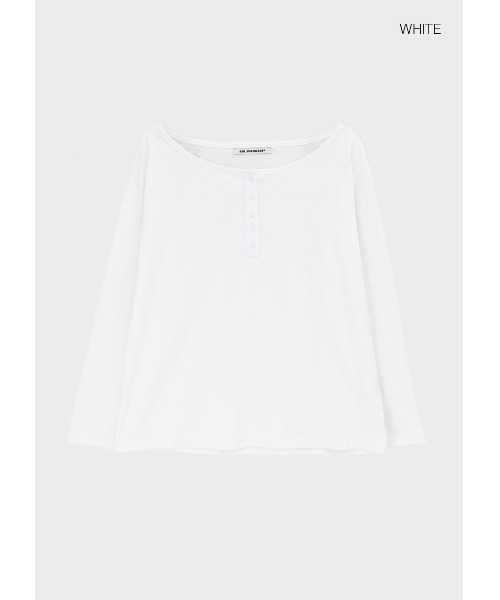 BLACKUP（ブラックアップ）の「[MADE] シースルールーズフィットヘンリーネック長袖Tシャツ（Tシャツ/カットソー・レディース・ネイビー/ホワイト/グレー・FREE）」の9枚目の写真