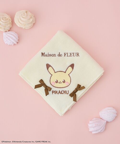 セール】刺繍タオルハンカチ ピカチュウ（ハンカチ/ハンドタオル
