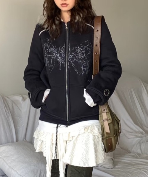 Y‑2K с подкладкой Y‑2K — парка с меховой оторочкой (Y‑2K)