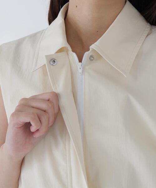 NATURAL BEAUTY BASIC（ナチュラルビューティーベーシック）の「ステンカラードロストジレ（ベスト・レディース・ベージュ/ブラック・ﾌﾘ-）」の22枚目の写真