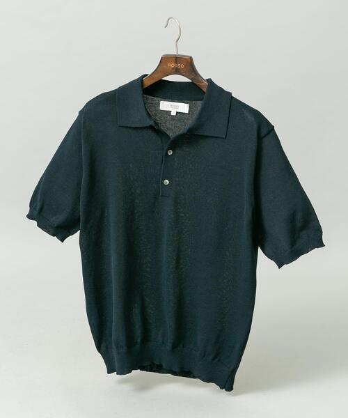 URBAN RESEARCH ROSSO MEN(アーバンリサーチロッソメン)の「『UR TECH』AIRDRY半袖ニットポロ(ポロシャツ・メンズ・ネイビー/ライトグレー/チャコールグレー/カーキ・MEDIUM/LARGE/X-LARGE)」の4枚目の写真