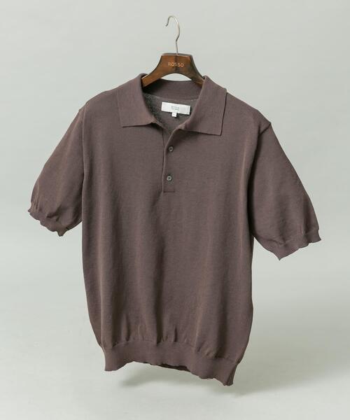 URBAN RESEARCH ROSSO MEN(アーバンリサーチロッソメン)の「『UR TECH』AIRDRY半袖ニットポロ(ポロシャツ・メンズ・ネイビー/ライトグレー/チャコールグレー/カーキ・MEDIUM/LARGE/X-LARGE)」の2枚目の写真