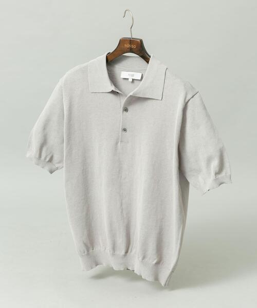 URBAN RESEARCH ROSSO MEN(アーバンリサーチロッソメン)の「『UR TECH』AIRDRY半袖ニットポロ(ポロシャツ・メンズ・ネイビー/ライトグレー/チャコールグレー/カーキ・MEDIUM/LARGE/X-LARGE)」の3枚目の写真