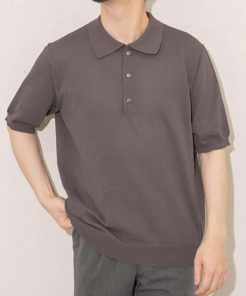 URBAN RESEARCH ROSSO MEN(アーバンリサーチロッソメン)の「『UR TECH』AIRDRY半袖ニットポロ(ポロシャツ・メンズ・ネイビー/ライトグレー/チャコールグレー/カーキ・MEDIUM/LARGE/X-LARGE)」の8枚目の写真