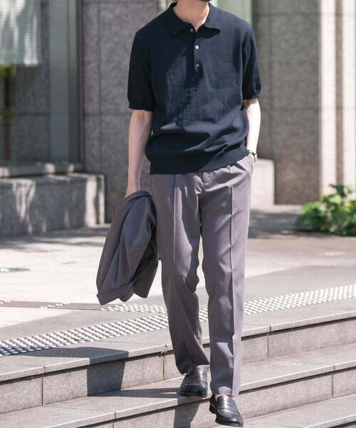 URBAN RESEARCH ROSSO MEN(アーバンリサーチロッソメン)の「『UR TECH』AIRDRY半袖ニットポロ(ポロシャツ・メンズ・ネイビー/ライトグレー/チャコールグレー/カーキ・MEDIUM/LARGE/X-LARGE)」の14枚目の写真