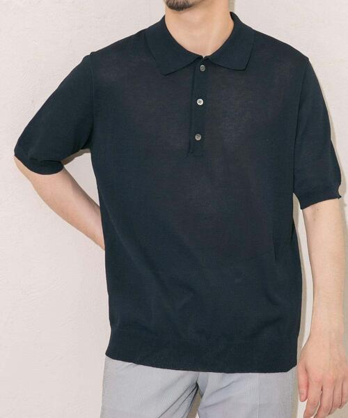 URBAN RESEARCH ROSSO MEN(アーバンリサーチロッソメン)の「『UR TECH』AIRDRY半袖ニットポロ(ポロシャツ・メンズ・ネイビー/ライトグレー/チャコールグレー/カーキ・MEDIUM/LARGE/X-LARGE)」の15枚目の写真