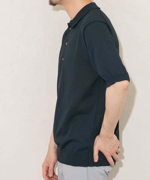 URBAN RESEARCH ROSSO MEN(アーバンリサーチロッソメン)の「『UR TECH』AIRDRY半袖ニットポロ(ポロシャツ・メンズ・ネイビー/ライトグレー/チャコールグレー/カーキ・MEDIUM/LARGE/X-LARGE)」の16枚目の写真