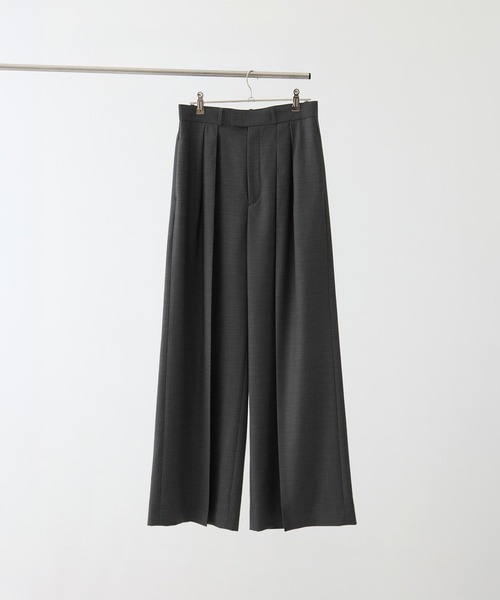 KEY TIMEZ（キータイムズ）の「[KEY TIMEZ]SUPER140ウォッシャブルウールワイドパンツ（その他パンツ・レディース・グレー/ネイビー・2/3/1）」の8枚目の写真