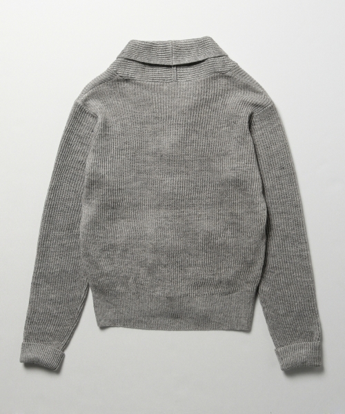 BEAMS BOY（ビームスボーイ）の「BEAMS BOY / 8ゲージ 畦編み ショールカラ―カーディガン（カーディガン/ボレロ・レディース・グレー/ネイビー・ONE SIZE）」の16枚目の写真